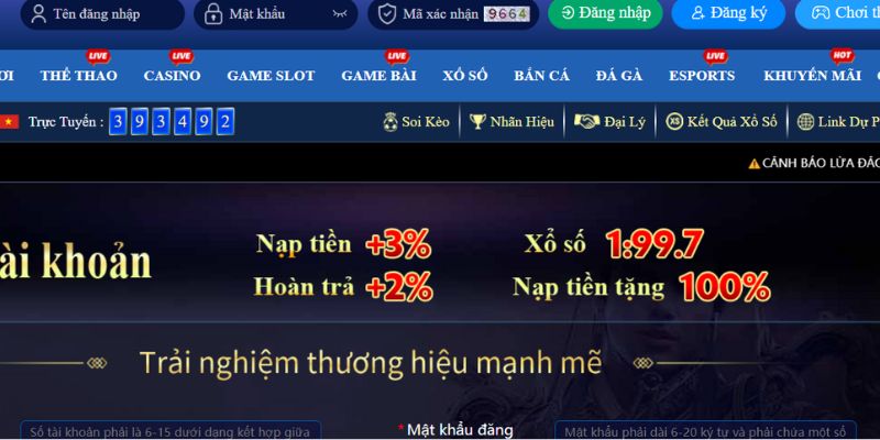 Điền nội dung thông tin tài khoản theo yêu cầu của nhà cái online